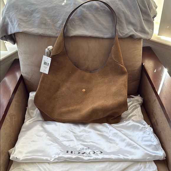 NWT Coach Brown Leather Tote Bag - Picture 2 of 7